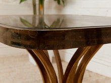 Load image into Gallery viewer, 1970’s Brass Smoked Glass Side Table