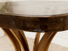 Load image into Gallery viewer, 1970’s Brass Smoked Glass Side Table