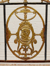 Load image into Gallery viewer, Fireside Antique Chair with Wrought Iron and Cast Brass