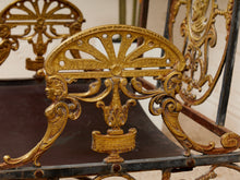 Load image into Gallery viewer, Fireside Antique Chair with Wrought Iron and Cast Brass