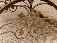 Load image into Gallery viewer, Fireside Antique Chair with Wrought Iron and Cast Brass