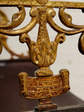 Load image into Gallery viewer, Fireside Antique Chair with Wrought Iron and Cast Brass