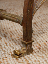 Load image into Gallery viewer, Fireside Antique Chair with Wrought Iron and Cast Brass