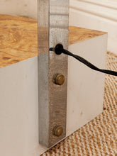 Load image into Gallery viewer, Faux Burlwood 1970’s Mid-Century Modern Grandfather Clock