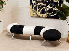Load image into Gallery viewer, Black and White Centipede Post Modern Bench