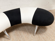 Load image into Gallery viewer, Black and White Centipede Post Modern Bench