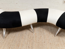 Load image into Gallery viewer, Black and White Centipede Post Modern Bench
