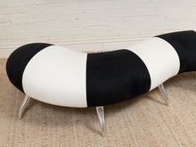 Load image into Gallery viewer, Black and White Centipede Post Modern Bench