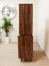 Load image into Gallery viewer, Faux Rosewood 1970’s Hutch