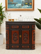 Load image into Gallery viewer, Camphor Wood Dry Bar Cabinet Mid Century Asian Chinoiserie