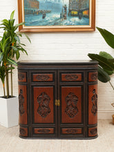Load image into Gallery viewer, Camphor Wood Dry Bar Cabinet Mid Century Asian Chinoiserie