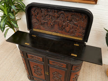 Load image into Gallery viewer, Camphor Wood Dry Bar Cabinet Mid Century Asian Chinoiserie