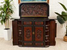 Load image into Gallery viewer, Camphor Wood Dry Bar Cabinet Mid Century Asian Chinoiserie