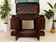 Load image into Gallery viewer, Camphor Wood Dry Bar Cabinet Mid Century Asian Chinoiserie