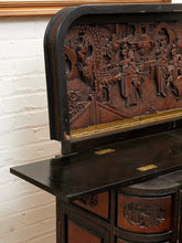 Load image into Gallery viewer, Camphor Wood Dry Bar Cabinet Mid Century Asian Chinoiserie