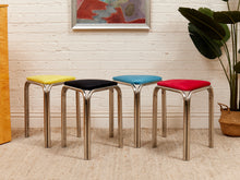 Load image into Gallery viewer, Chrome Stool Set