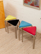 Load image into Gallery viewer, Chrome Stool Set
