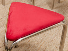 Load image into Gallery viewer, Chrome Stool Set