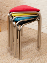 Load image into Gallery viewer, Chrome Stool Set