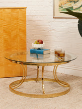 Load image into Gallery viewer, 1970s Round Mid Century Glass & Chrome Coffee Table