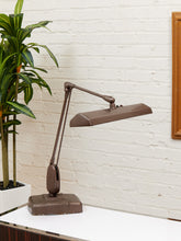 Load image into Gallery viewer, Vintage Copper, Brown Gooseneck Art Deco Beige Task Lamp
