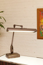 Load image into Gallery viewer, Vintage Copper, Brown Gooseneck Art Deco Beige Task Lamp