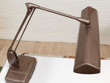 Load image into Gallery viewer, Vintage Copper, Brown Gooseneck Art Deco Beige Task Lamp