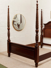 Load image into Gallery viewer, Cherry Wood Four Poster Bed - Vintage Late 20th Century