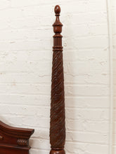 Load image into Gallery viewer, Cherry Wood Four Poster Bed - Vintage Late 20th Century