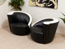 Load image into Gallery viewer, Nautilus Vintage Black and White Post Modern Chair