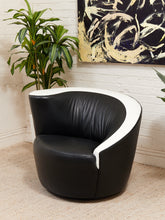 Load image into Gallery viewer, Nautilus Vintage Black and White Post Modern Chair