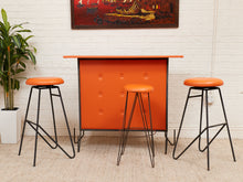 Load image into Gallery viewer, Orange Mid Century Bar Set 4 pieces