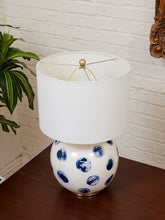 Load image into Gallery viewer, Blue Polk A Dot Lamp