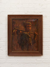 Load image into Gallery viewer, The Carrier Figurative Portrait Painting in Earth Tones Signed by Svel 1977