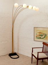 Load image into Gallery viewer, Five Headed Brass Vintage Floor Lamp