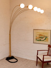 Load image into Gallery viewer, Five Headed Brass Vintage Floor Lamp