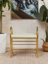 Load image into Gallery viewer, Gold Vanity Stool