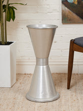 Load image into Gallery viewer, Mid Century Hourglass Sculptural Aluminum Planter or Pedestal