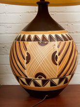 Load image into Gallery viewer, Tribal Southwestern Mid Century Lamp