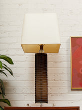 Load image into Gallery viewer, Orbit Lucite and Smoked Acrylic Table Lamp