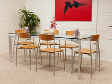 Load image into Gallery viewer, Seccose Mario Hasuike Italian Glass Dining Table with 6 chairs