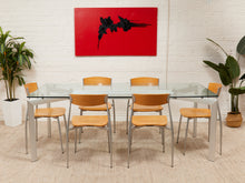 Load image into Gallery viewer, Seccose Mario Hasuike Italian Glass Dining Table with 6 chairs
