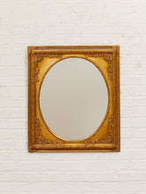 Load image into Gallery viewer, Framed Gold Gilded Vintage Mirror Circle