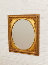 Load image into Gallery viewer, Framed Gold Gilded Vintage Mirror Circle
