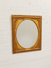 Load image into Gallery viewer, Framed Gold Gilded Vintage Mirror Circle