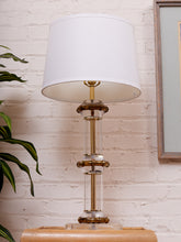 Load image into Gallery viewer, Column Lucite and Chrome Table Lamp