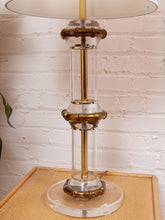 Load image into Gallery viewer, Column Lucite and Chrome Table Lamp
