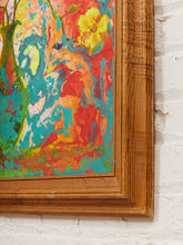 Load image into Gallery viewer, Floral Burst Framed Expressionist Still Life Painting