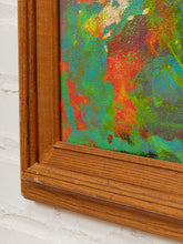 Load image into Gallery viewer, Floral Burst Framed Expressionist Still Life Painting
