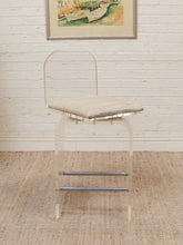 Load image into Gallery viewer, Lucite Pair of Stools with Seat Pads
